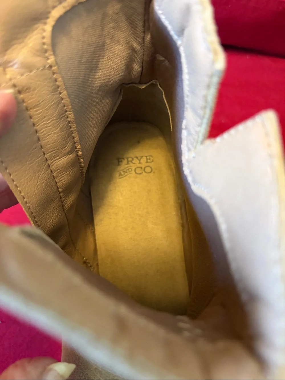 Frye And Co. Tan Low Heel Ankle Booties